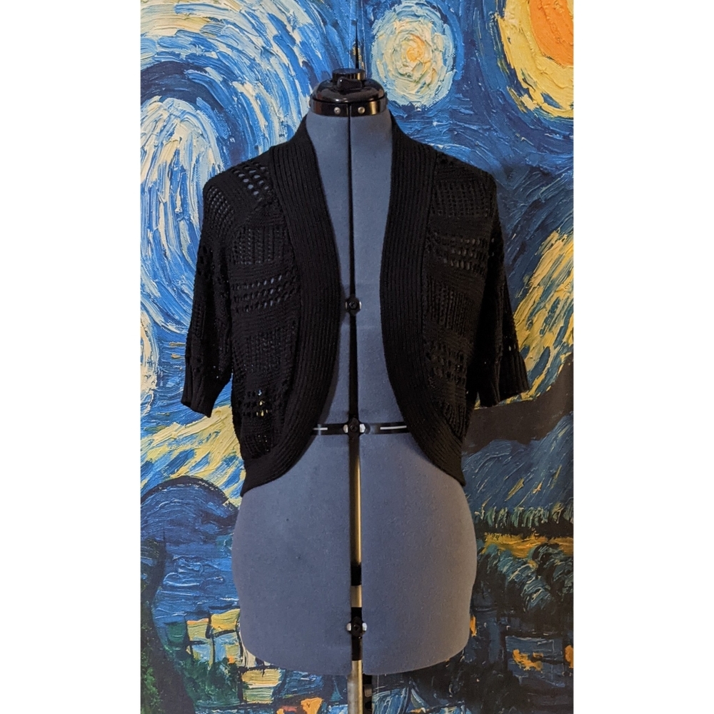 LIZ CLAIBORNE Knitted 3/4 Sleeve Cardigan